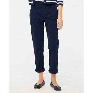 NWT J. Crew High Rise Girlfriend Chino Pants Size 4 Navy Blue Casual Workwear